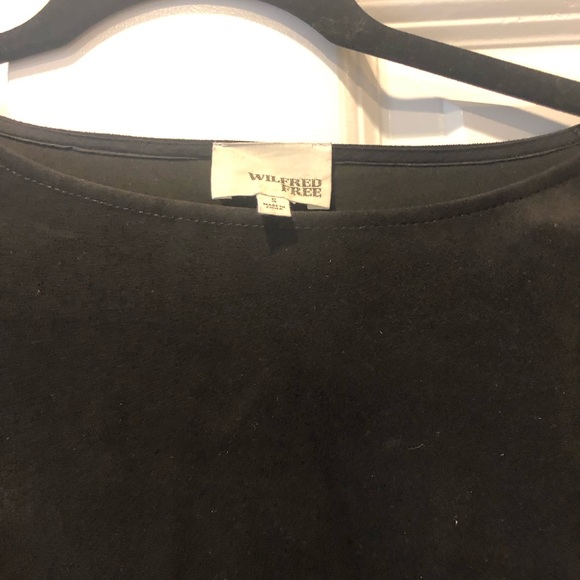 Aritzia Wilfred Free Suede Black Dress - Picture 2 of 3